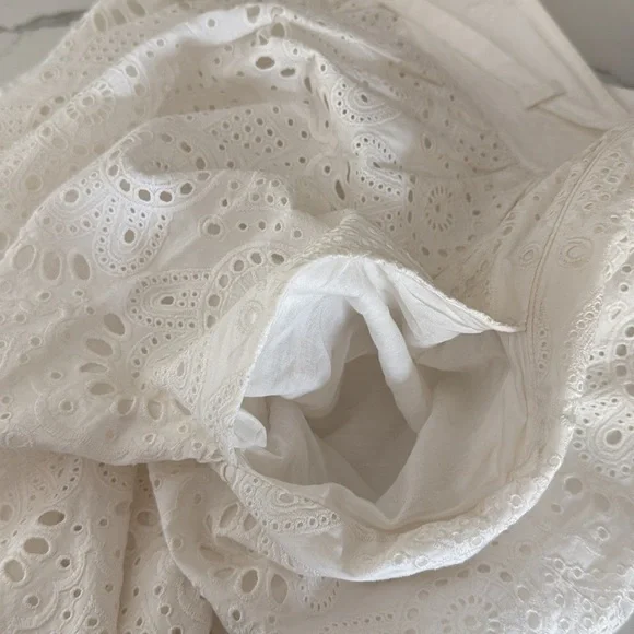 Ulla Johnson The Clarabella Maxi Eyelet Skirt Color Prestine White 100% Cotton 2